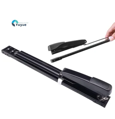 Heavy-Duty 50 Sheet Long Arm Stapler Manual Metal Binding for Thick Documents & Wide Papers