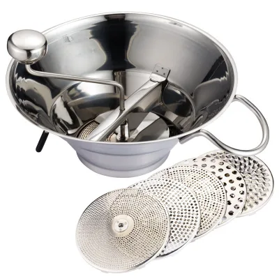 Stainless Steel Manual Masher Grinder for Fruit Puree and Sauce Jam Plate Mixer Fruit & Vegetable Tools