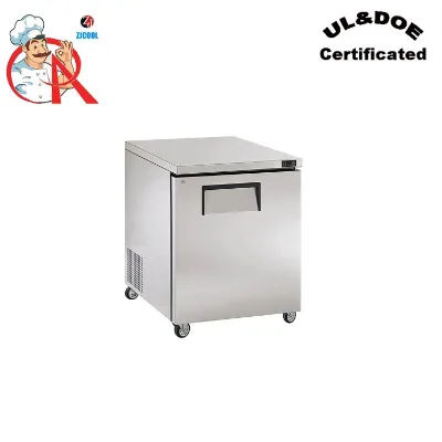  DOE Certificated One Door Undercounter Refrigerator Fridge ETL Single Door Mega Top  Refrigerated Under Counter Chiller