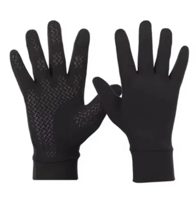Winter Thermal Warm Fleece Lining Running Bike Cycling Gloves Touchscreen Custom Anti Slip Silicone Gel