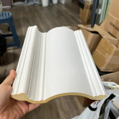 Ps Frame Moulding Production Line Waterproof Skirting Ps White Hotel Ceiling Line Skirt Ps Skirting Board