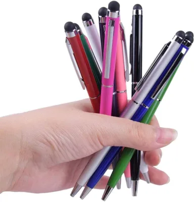 Stylus Pens for Touch Screens 2 in 1 Capacitive Stylus Ballpoint Pen Compatible for iPad iPhone Tablets