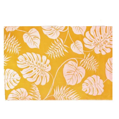 Leaf Pattern Waterproof Indoor Outdoor Recycled Polypropylene Plastic Area Rug