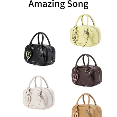 Toast Small Casual Genuine Leather Crossbody Bowling Pillow Shape Bag with Cotton Lining Zipper Closure Daily Use Unisex