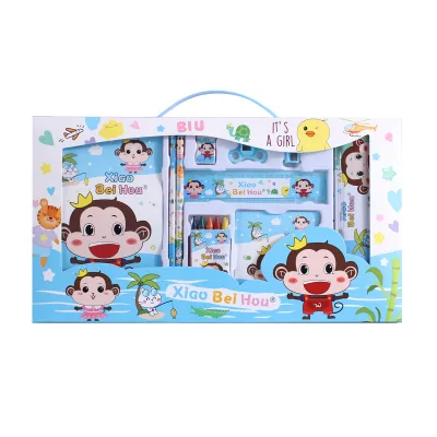 Hot Selling Wooden Cartoon Stationery Set Back to School Items for Children
