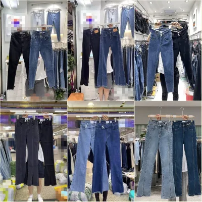 High Quality Men's and Women's Jeans Inventory Pocket JeansMale Women's New Retro Denim Jeans Men's Pants