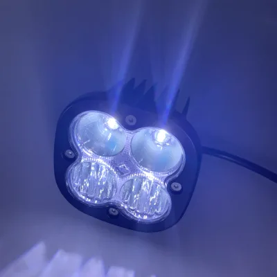 2023 New Arrival RGB 3" Inch Led Work Light Square Cube Pods Offroad Driving Fog Lamp with RGB halo Ring Multicolor Chasing