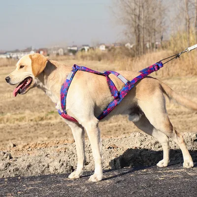 Reflective Personalized Weight Pulling Sledding Dog Harness Pet X-Back Sled Running Vest Nylon+Spandex M-L-XL-XXL Large Dogs