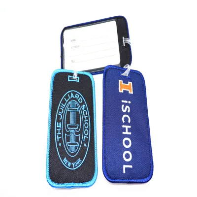 Stylish and Durable Embroidered Luggage Tags Cotton Foundation Fabric for Juilliard School Travel Identification