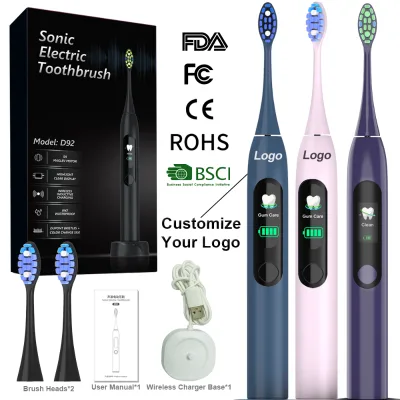 Boar Bristle Electric Toothbrush IPX7 Portable Waterproof Rechargeable Portable Smart Electric Toothbrush New Product Ideas 2025