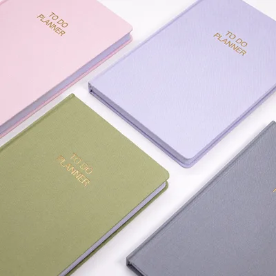 Factory Cute Stationary Office School A5 Cover Fabric Linen Custom Journal Notebook Planner