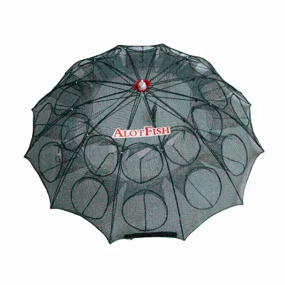 16 Holes Foldable Eel Trap Folding Umbrella Fish Trap Crab Trap