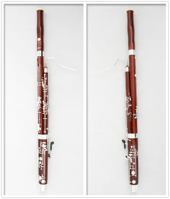 FBN-300 C High D Key Maple Bassoon Mahogany Varnish Silver Roller Keys Semi-Professional Orchestra Student Woodwind