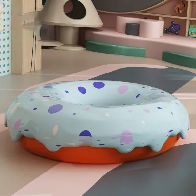 Y412 Public Lounge Furniture Donut Shape Chair Stool Fiberglass Bread Cafe Store Library Shopping Mall Leisure Relaxing Chairs