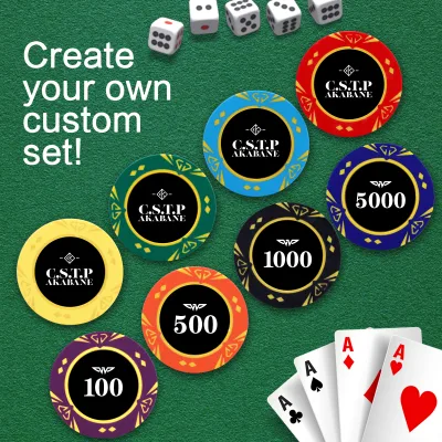 JIAYI Clay Luxury Casino Poker Chips 14g with Custom Logo and Case Universal Use