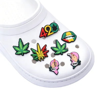 2026 New Classical Weed Shoe Charm 420 Leaf Shoe Charm Adult Shoe Charm for Clog Decoration
