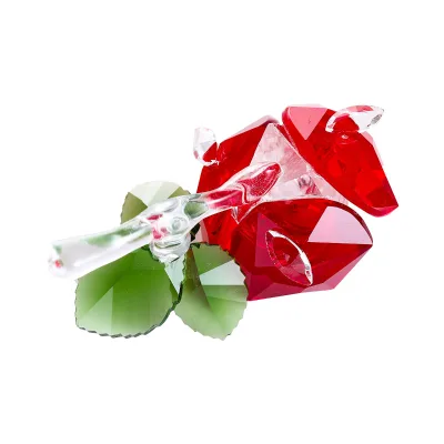 Hot Sale Imitation Crystal Rose Decoration Creative Artificial Plant Crystal Flower Ornaments Crafts