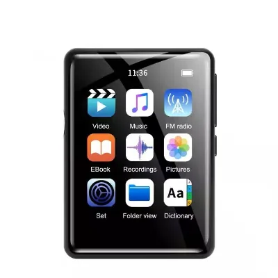 Portable Wireless BT Audio Receiver MP3 Music & MP4 Player with LCD Touch Screen Display and Built-In Speaker Without Camera