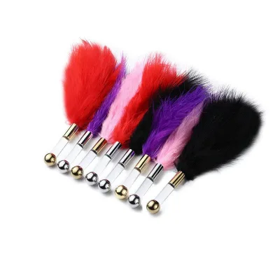 BDSM Feather Brush Tease Stick Couple Accessories Flirt Tease Stimulation Spanking Tickle Bondage Slave Adult Toys dropshipping