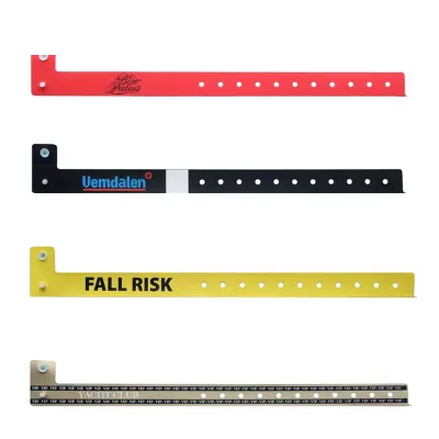 Factory Custom Disposable Plastic Waterproof Thermal Medical Wrist Band Elderly Alarm Wristband Hospital Patient Id Wristbands