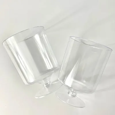 Stackable Clear Plastic Wine Water Tumbler Glass Party Cup Wine Plastic Cups