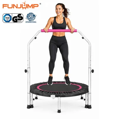 40IN Fitness Rebounder Trampoline for Adults Weight Loss Exercise with Adjustable Handle Bar