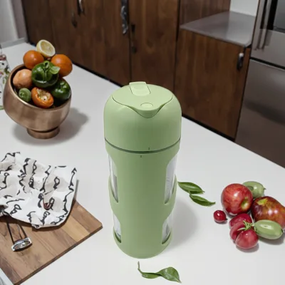 Rechargeable Portable Juicer Blender Home & Kitchen Centrifugal 7.4V USB Juicer Cup with Straw for Outdoor & Household Use