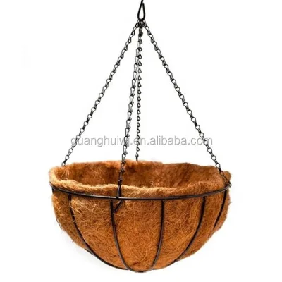 Metal Wall Hanging Planter Basket with Coco Liner