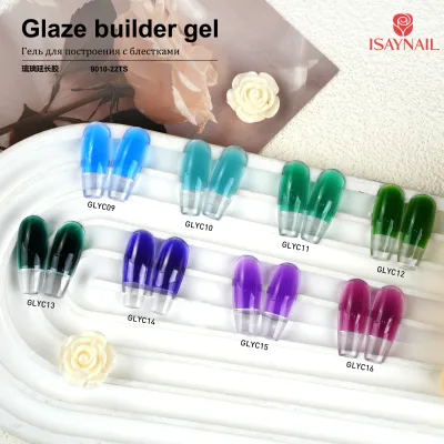 Private Label Glaze Gel Builder for Nails 16 Colors High Pigment Hard Gel Builder