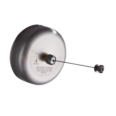 2.8m Nylon Clothesline with Retractable Stainless Steel Pulley Non-Punch Retractable Metal Clothesline Drying Rack