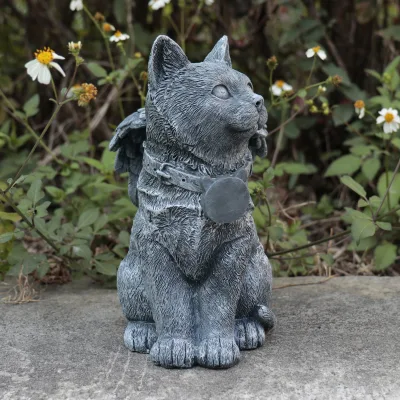 Garden Cat Statue - Classic Resin Courtyard, Lawn or Terrace Outdoor Decoration - A Comfortable Gift for Cat Lovers