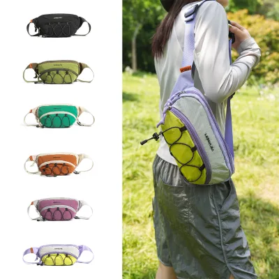 Fashionable Women's Western-style Casual Minimalist Niche Korean-style Nylon Zipper Closure Stitching Decoration Shoulder Bag;