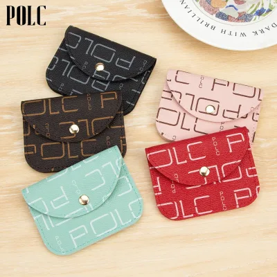 Cheap Lady Short Women's Triple Fold Cover Letter PVC Waterproof Multi-card Large Capacity Multi-function Coin Card Clip Wallet