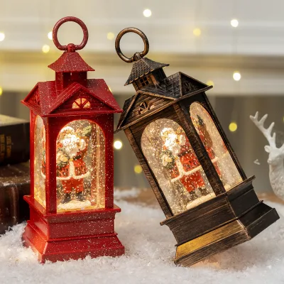 Christmas Decorations Waterproof Music-Playing Luminous Crystal Ball Ornament Small Christmas Wind Lights Gifts
