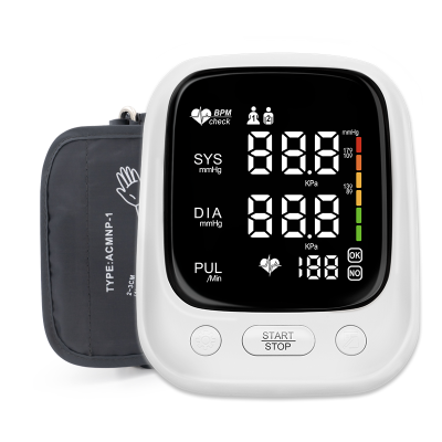 Portable Blood Pressure Monitor Healthcare LED Home Using Irregular Rhythm Medical Equipment