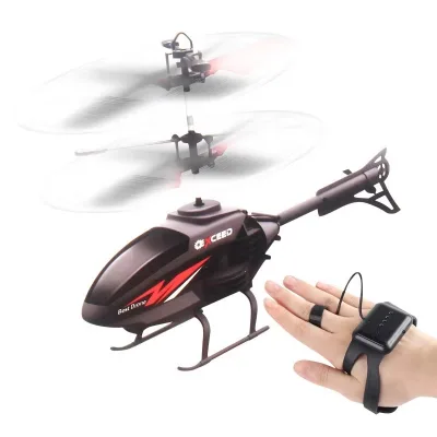 2025 New Hand Sensor Flying Helicopter With Watch Controller,New Flying Plane Toy with Watch,Remote Control Helicopter ForKid
