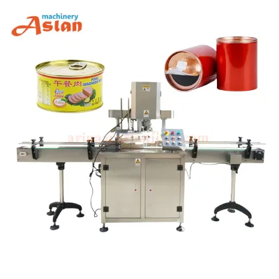 Stainless Steel Automatic Pneumatic Can Sealing Machine for Beverage and Food Commercial Use
