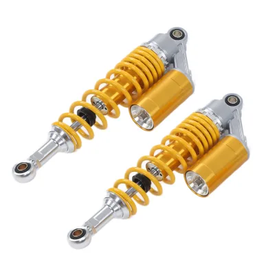 Pair 340mm Motorcycle Shock Absorber Rear Suspension Spring Universal for ATV SUV Yellow