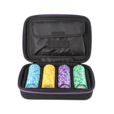 Professional Custom 300~500 Pcs EVA Casino Poker Chip Case Waterproof Box with Chips and Trays