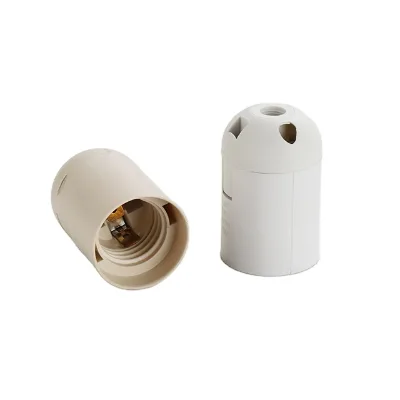 High-Capacity Plastic E27 Socket for Pendant Lights - 250V 4A Overload Protection, Screw-Fix Design