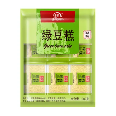 Chinese Traditional Fresh Low-Fat Green Bean Cake 280g Family Pack Bag