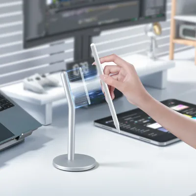 X92 Desktop Magnetic Pen Stand Aluminum Alloy Stylus Holder with N52 Magnet for Tablet Capacitive Pens and Drawing Tools