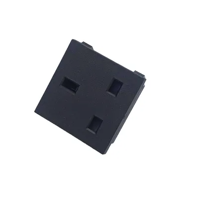 UK Standard 45*45mm Black Ac Industrial Receptacle 3 Hole Support Custom 10-16A 250V BSI UK Ac Socket