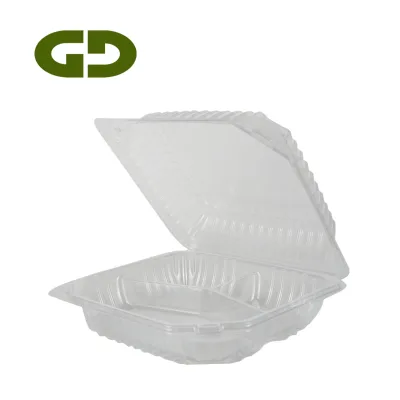 Multi-Purpose Transparent Plastic Food Boxes Heat-Resistant BOPS Flip-Top for Pizza Sandwich Fruit Salad Sushi Cake Packaging