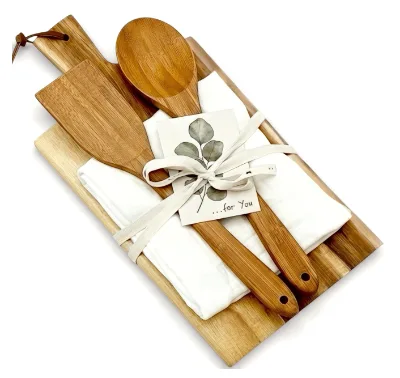 Bridge Bamboo Charcuterie Board Set with Wood Placing Guide Rectangle Knife 1.5cm Thick Durable Sustainable Minimum Order 10pcs