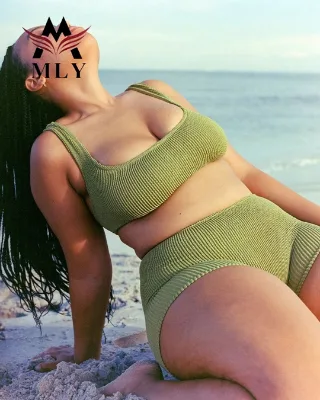 MLY Bikini Set Tie Front Off Shoulder Two Piece Swimsuit Pregnant Women Bathers Black Bathing Suit Beach