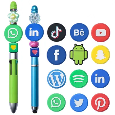 Flash Sale Eco-friendly Colorful Focal Beads New Arrivals Silicone Princess Thanksgiving Christmas Day Pen/Bracelet Ready Ship