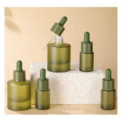 hair oil dropper bottle green 30ml glass dropper cosmetic bottle empty bottles with dropper