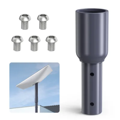 SK0010 Aluminum Alloy Starlink Roof Pipe Pole Adapter Mount Compatible With Starlink V2 Standard and High-Performance