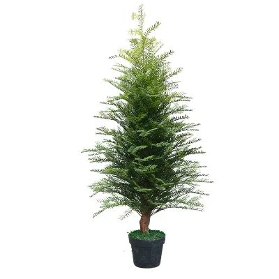 Chinese Factory Price Artificial Plant Yew Tree With Single Trunk for Garden Decorative and Christmas